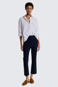 Pantaloni a Zampa Corti in Tessuto Stretch image 0