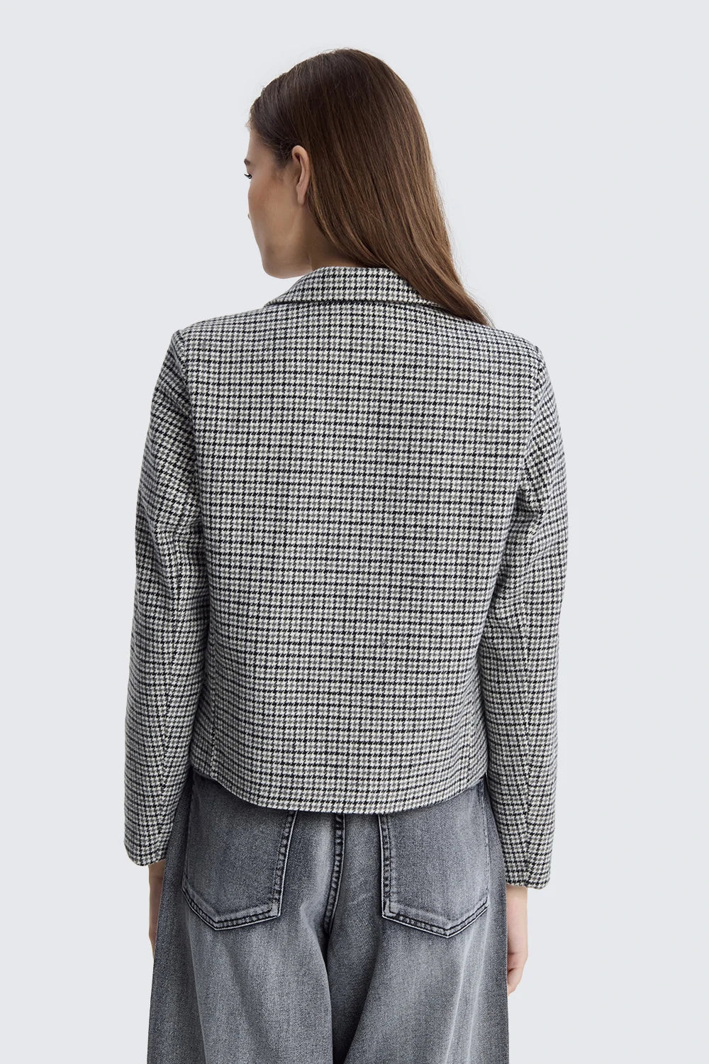 Blazer Crop Doppiopetto Pied-de-poule image 3
