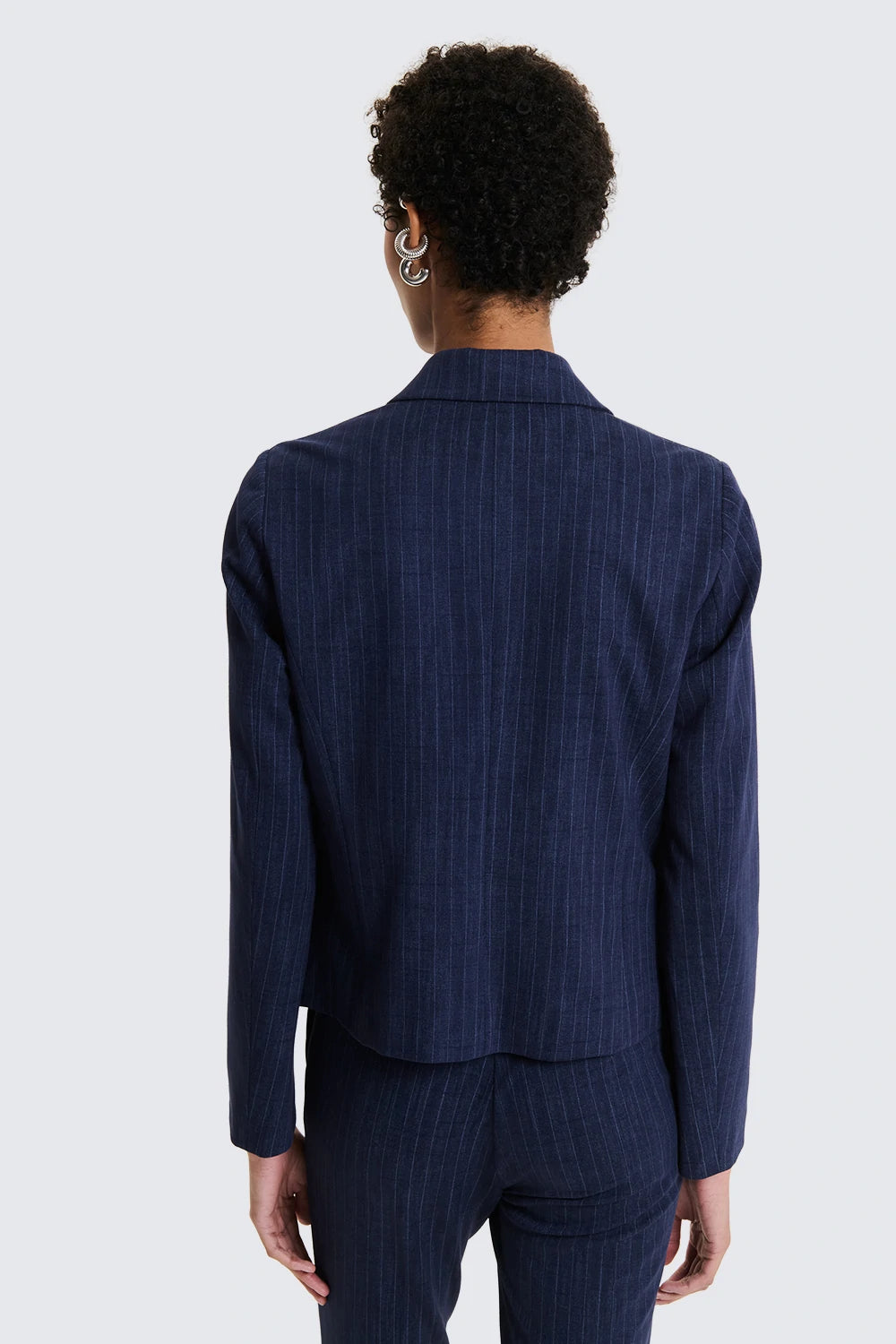 Giacca cGessata Crop a Tre Bottoni Blu Navy image 2