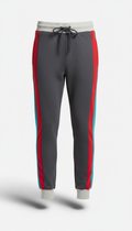 Joggers con pannelli cremisi