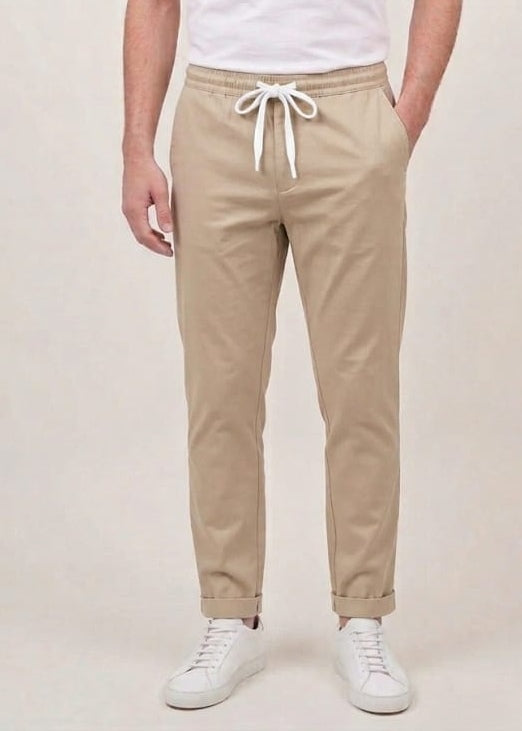 Pantalaccio in Cotone Elasticizzato Beige  image 0