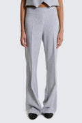 Pantalone Flare Tessuto Fiammato Grigio Chiaro  image 0