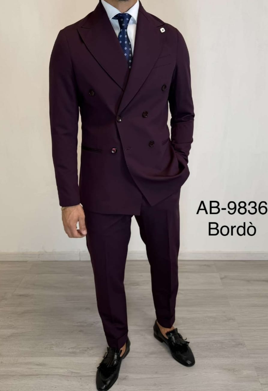 Abito Doppiopetto Soho Bordeaux
