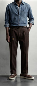 Pantalone con Risvolto Moro