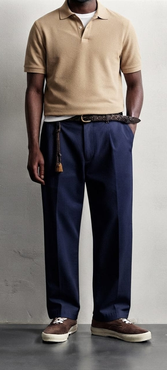 Pantalone Relaxed Fit Blu