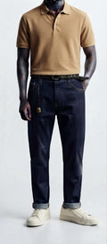 Jeans Carrot Fit Denim Scuro