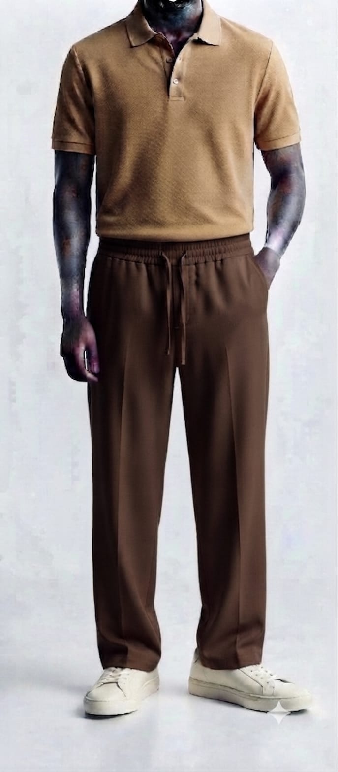 Pantalaccio Gamba Larga con Coulisse Marrone