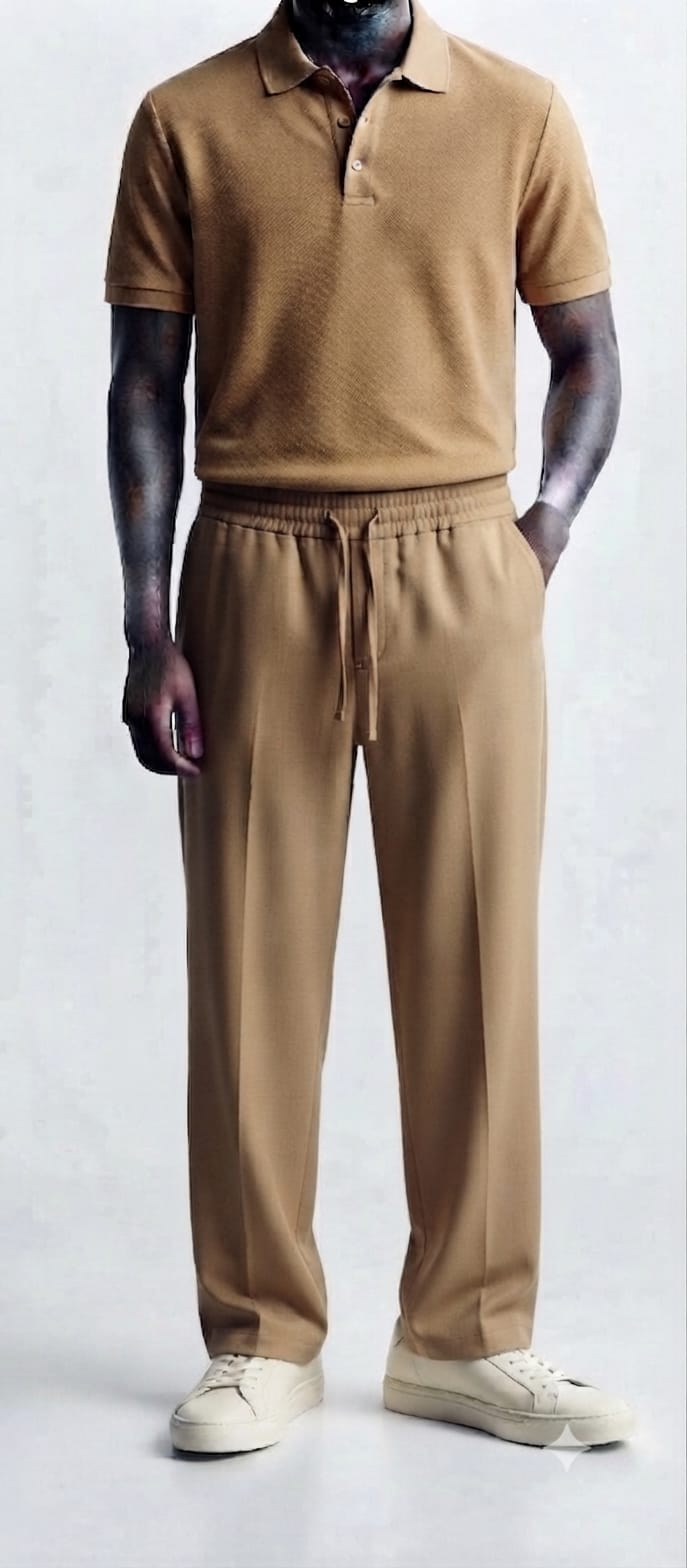 Pantalaccio Gamba Larga con Coulisse Cammello