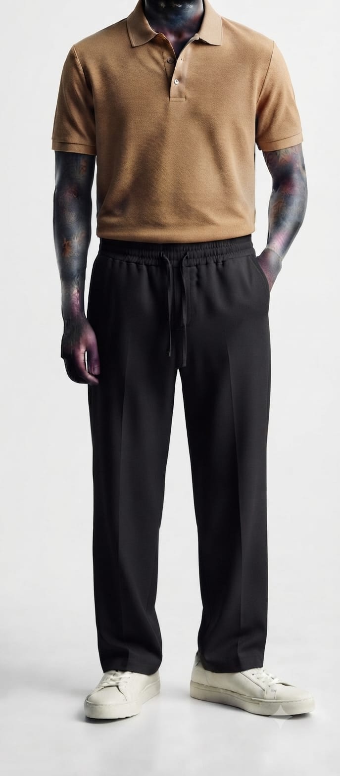 Pantalaccio Gamba Larga con Coulisse Nero