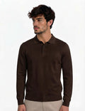 Polo in Maglia Morbida Marrone