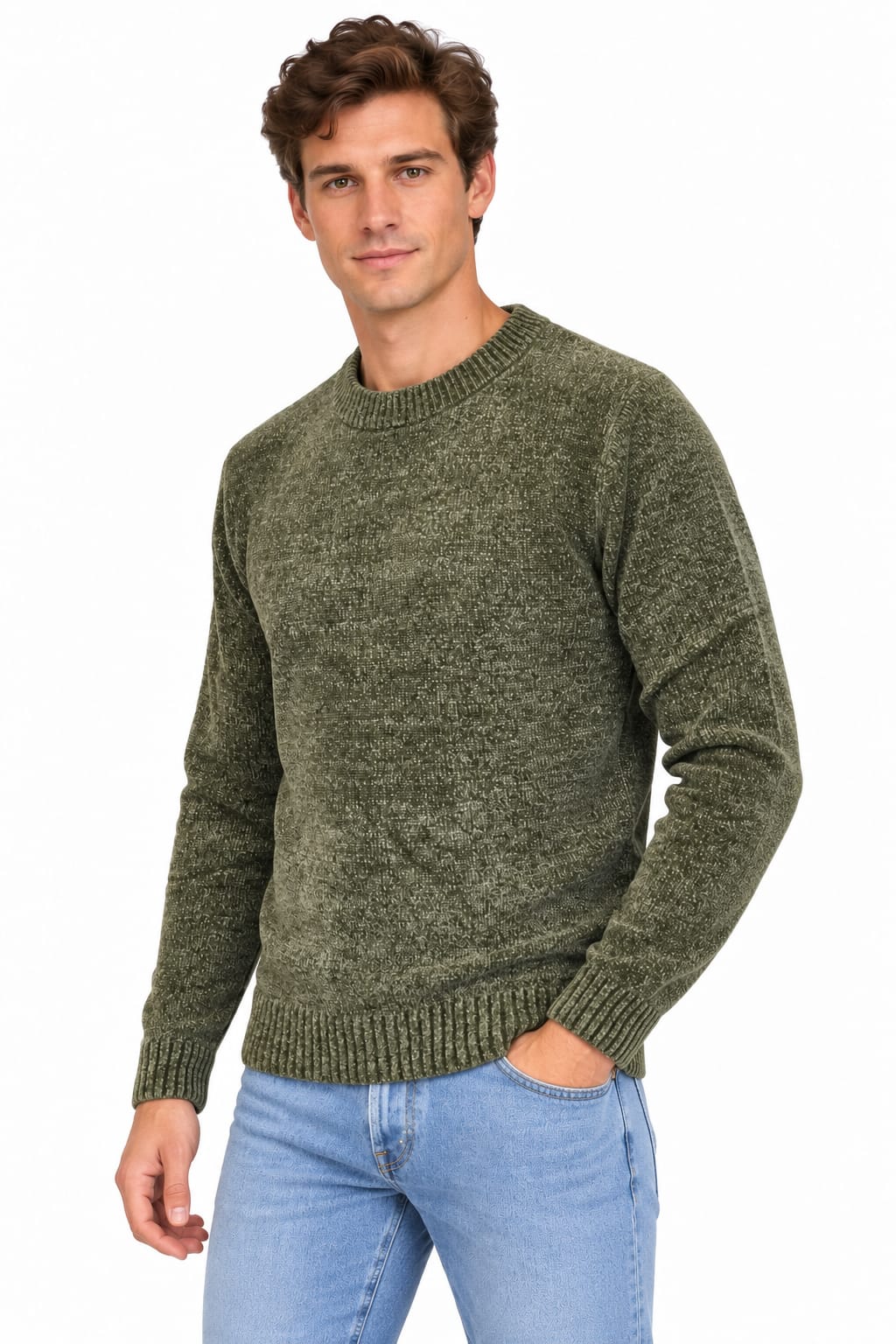 Maglia Girocollo in Ciniglia 7 Colori Disponibili