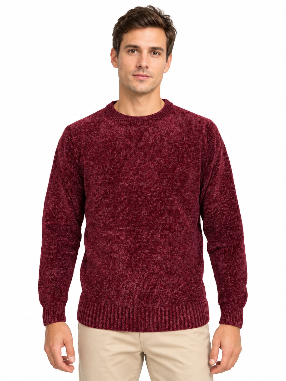 Maglia Girocollo in Ciniglia 7 Colori Disponibili