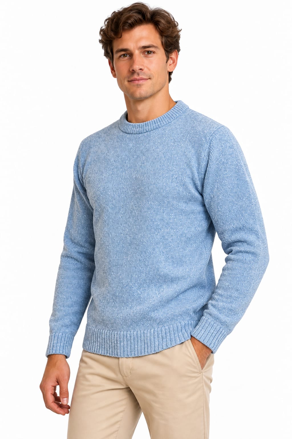 Maglia Girocollo in Ciniglia 7 Colori Disponibili