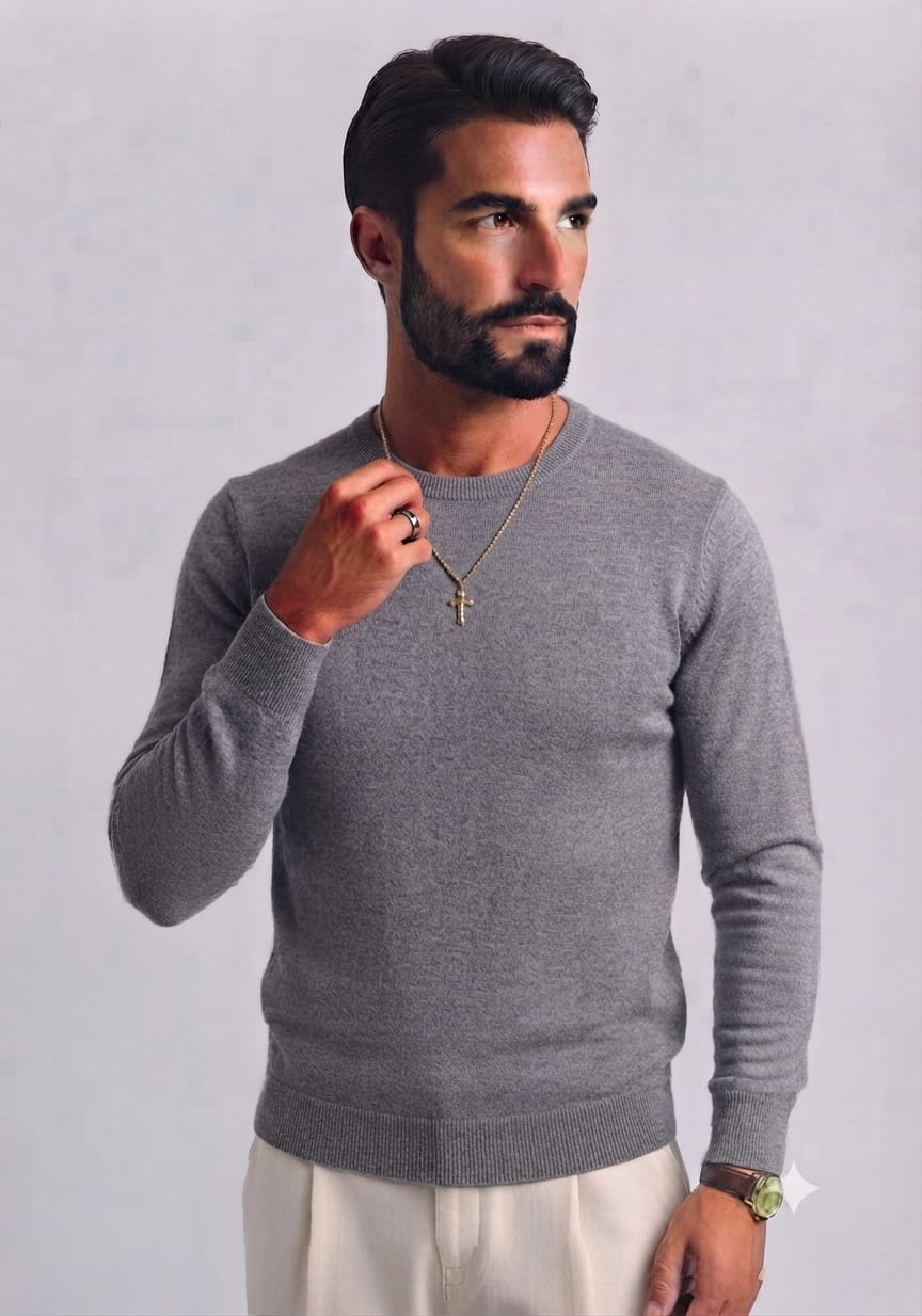 Maglia Girocollo Grigio