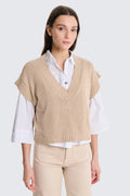 Pull Smanicato Oversize Beige  image 0