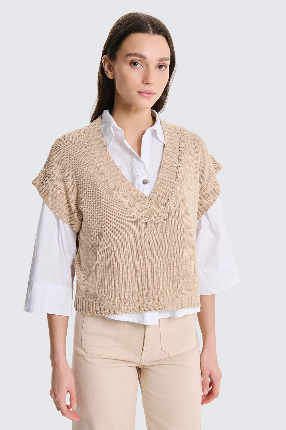 Pull Smanicato Oversize Beige  image 0