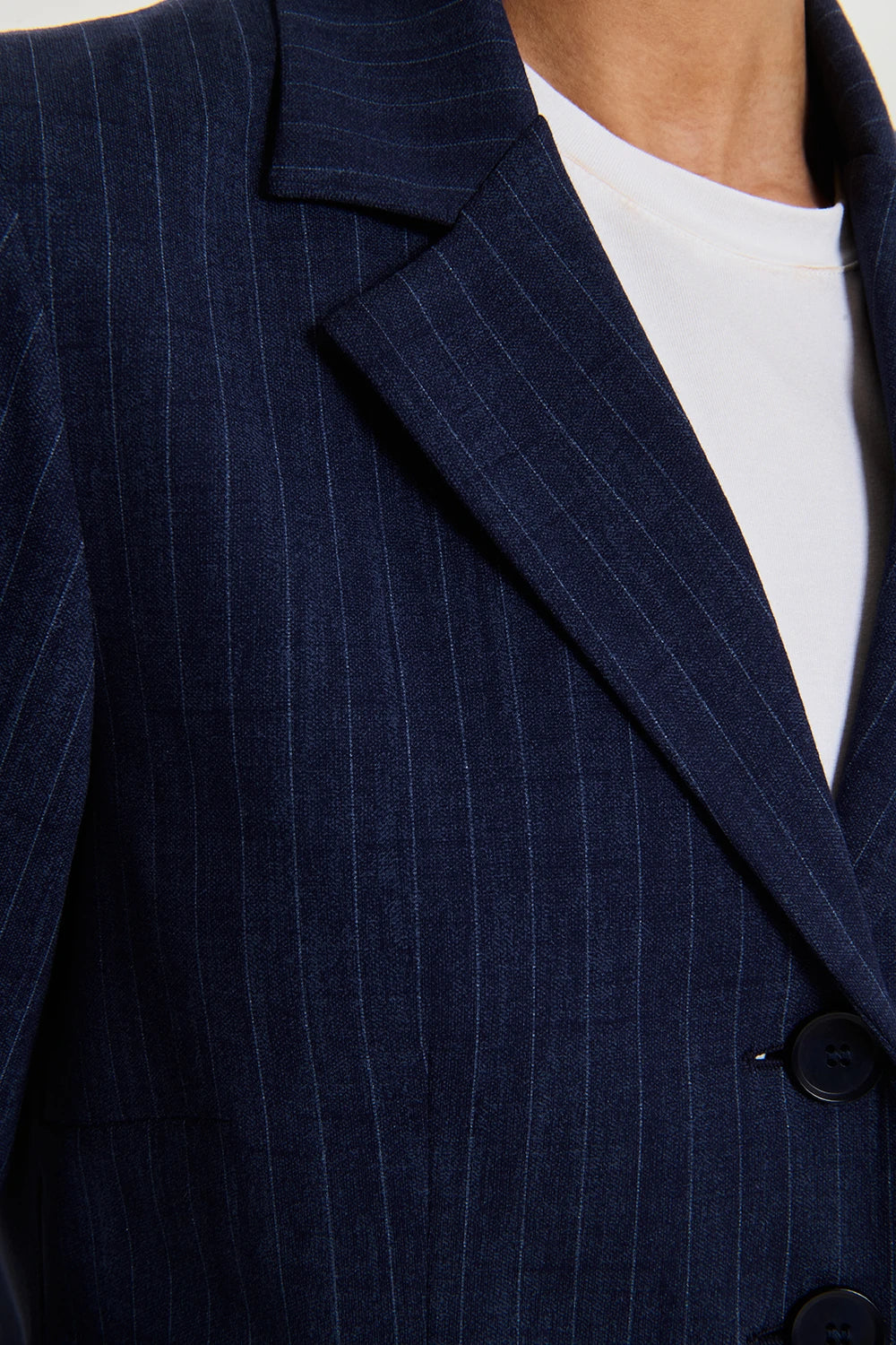 Giacca cGessata Crop a Tre Bottoni Blu Navy image 1