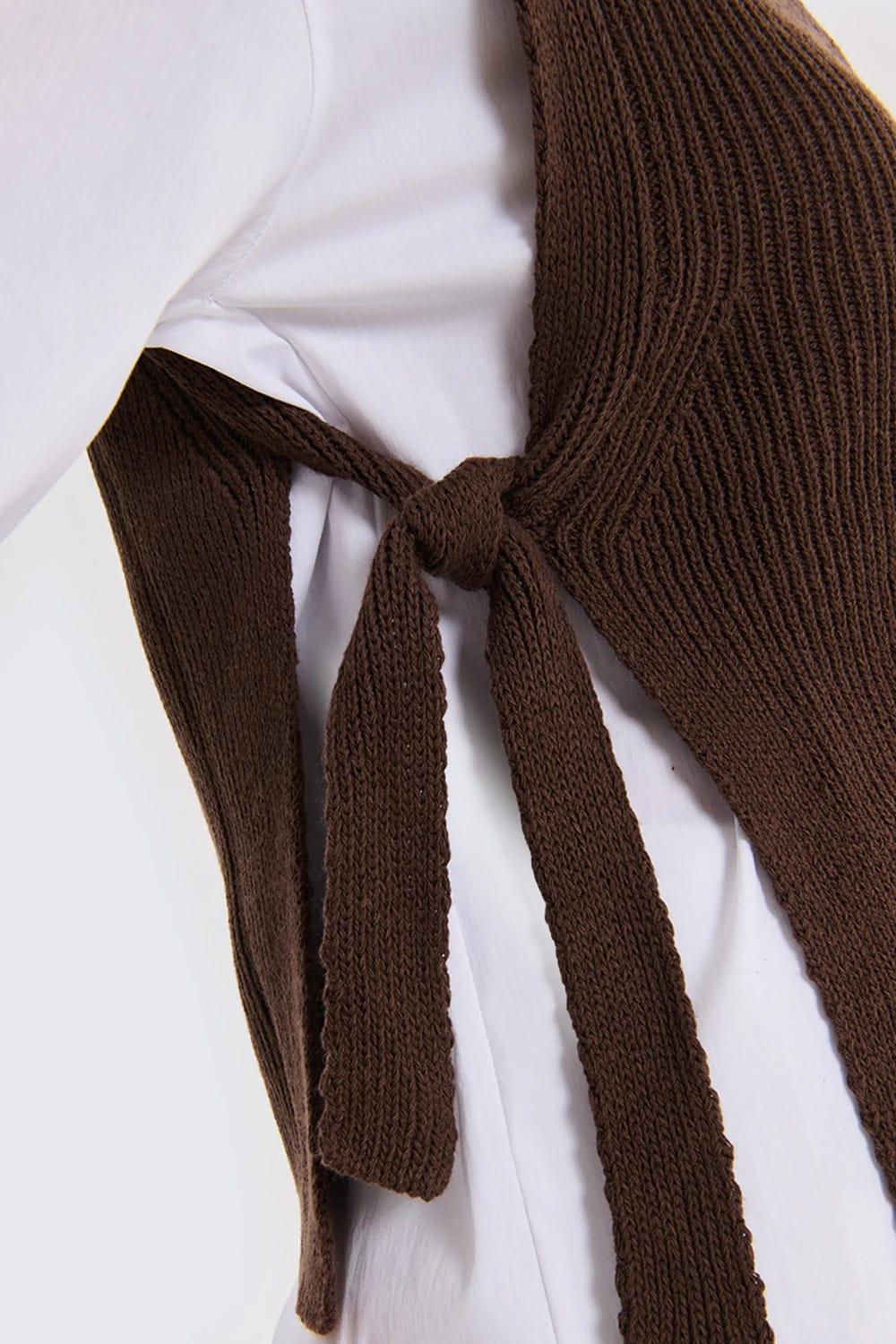 ​Gilet in Maglia a Coste con Laccetti Laterali  image 1